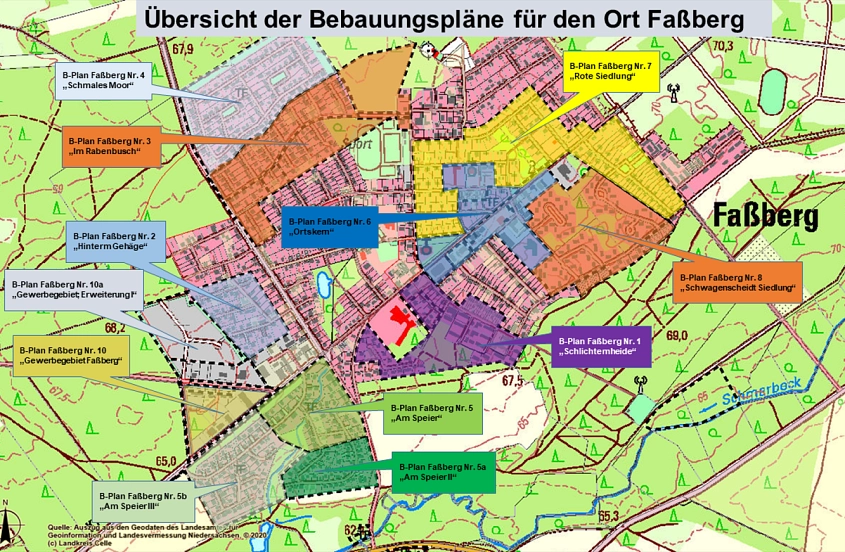 Übersicht B-Pläne Faßberg&nbsp;&copy;&nbsp;Gemeinde Faßberg